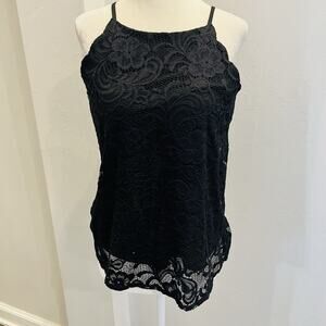 FORTUNE + IVY Women’s Lace Lined Halter Blouse Sleeveless Small (A0125)